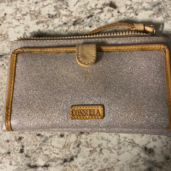 Consuela Bags Consuela Wallet Pink Glitter Brand New Never Used